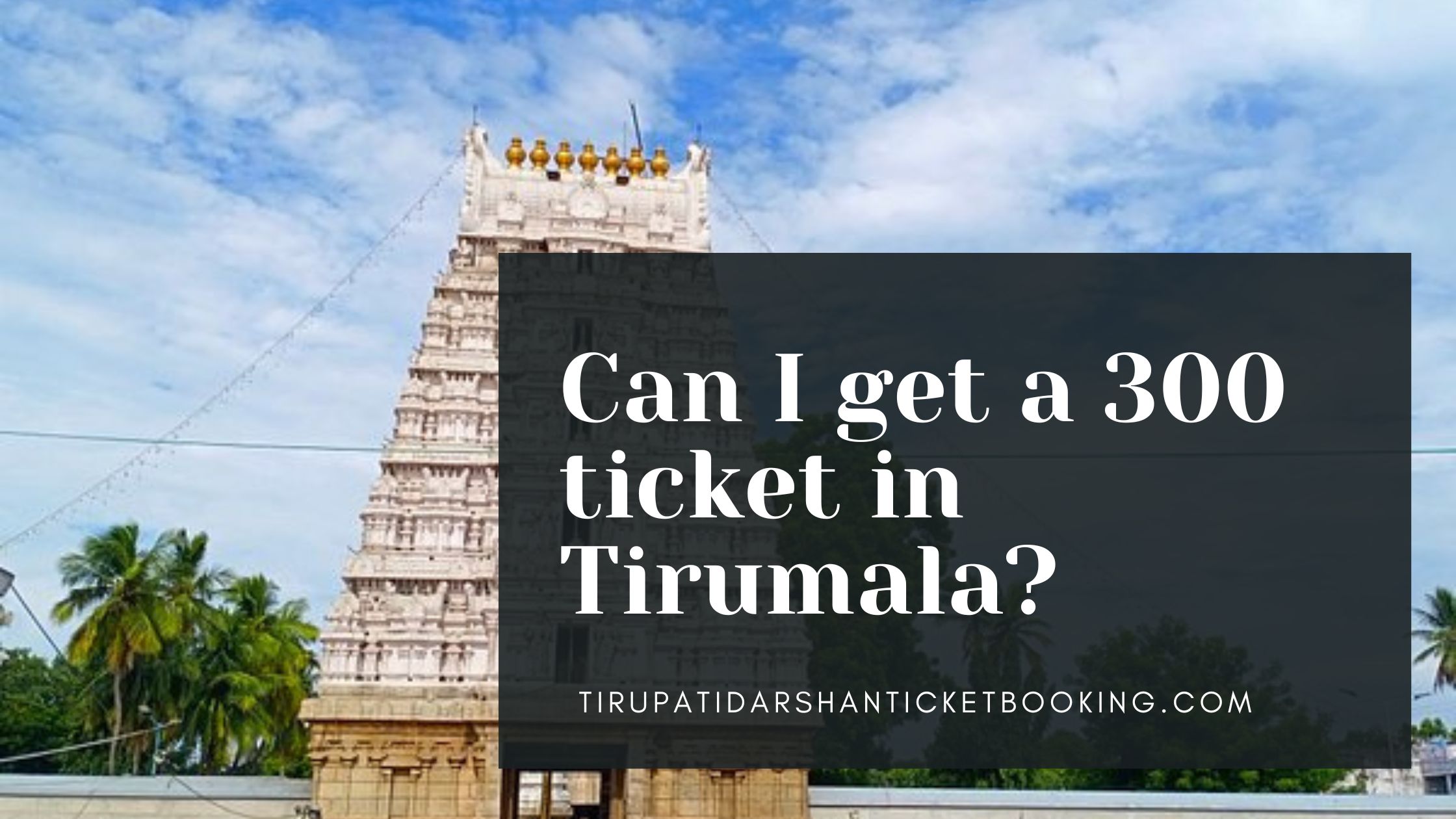 Can I get a 300 ticket in Tirumala?                                                                             