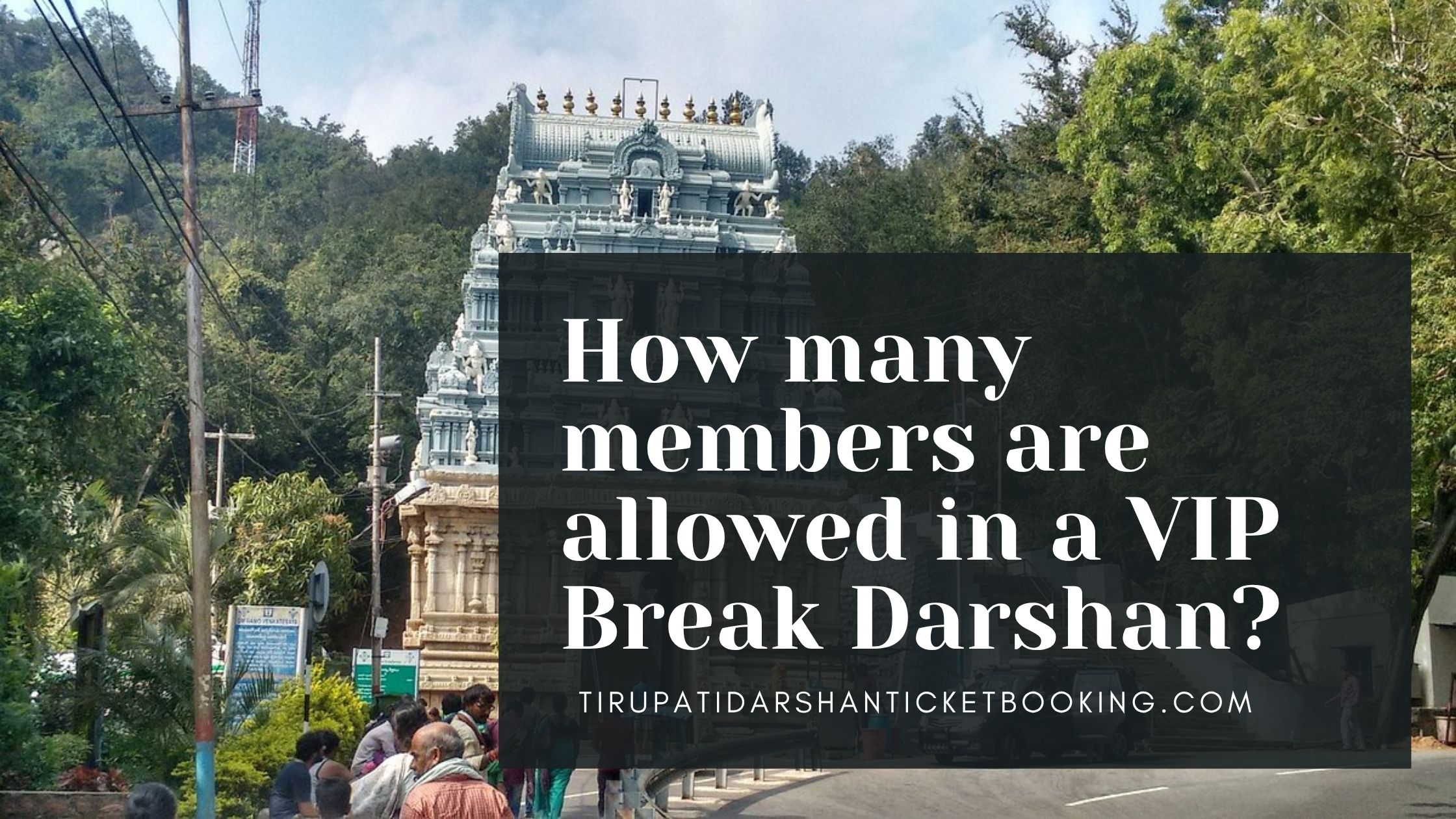 How many members are allowed in a VIP Break Darshan?                                                                             
