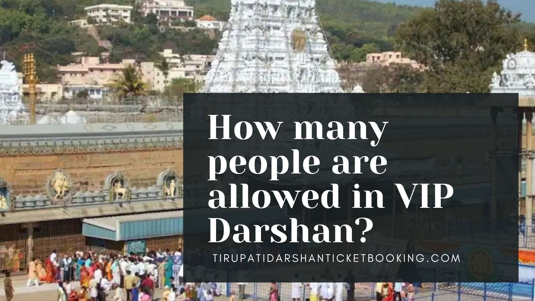 How many people are allowed in VIP Darshan?                                                                             