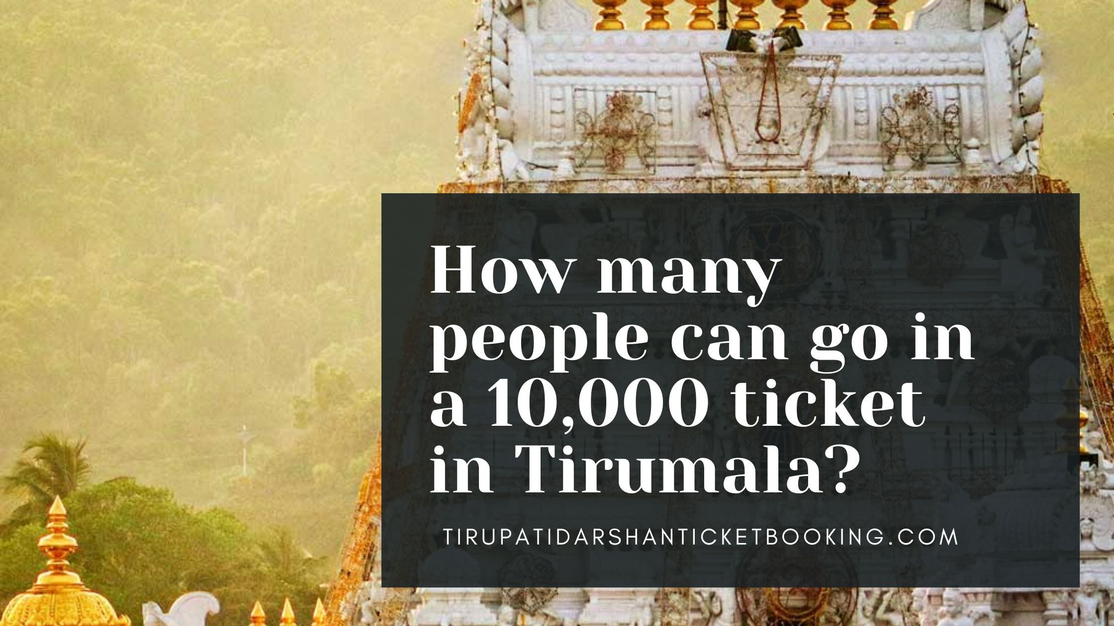 How many people can go in a 10,000 ticket in Tirumala?                                                                             