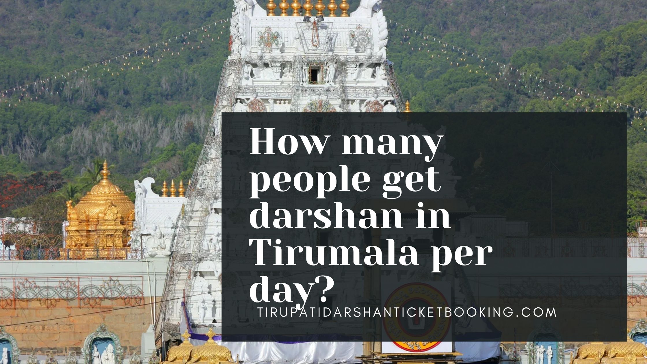 How many people get darshan in Tirumala per day?                                                                             