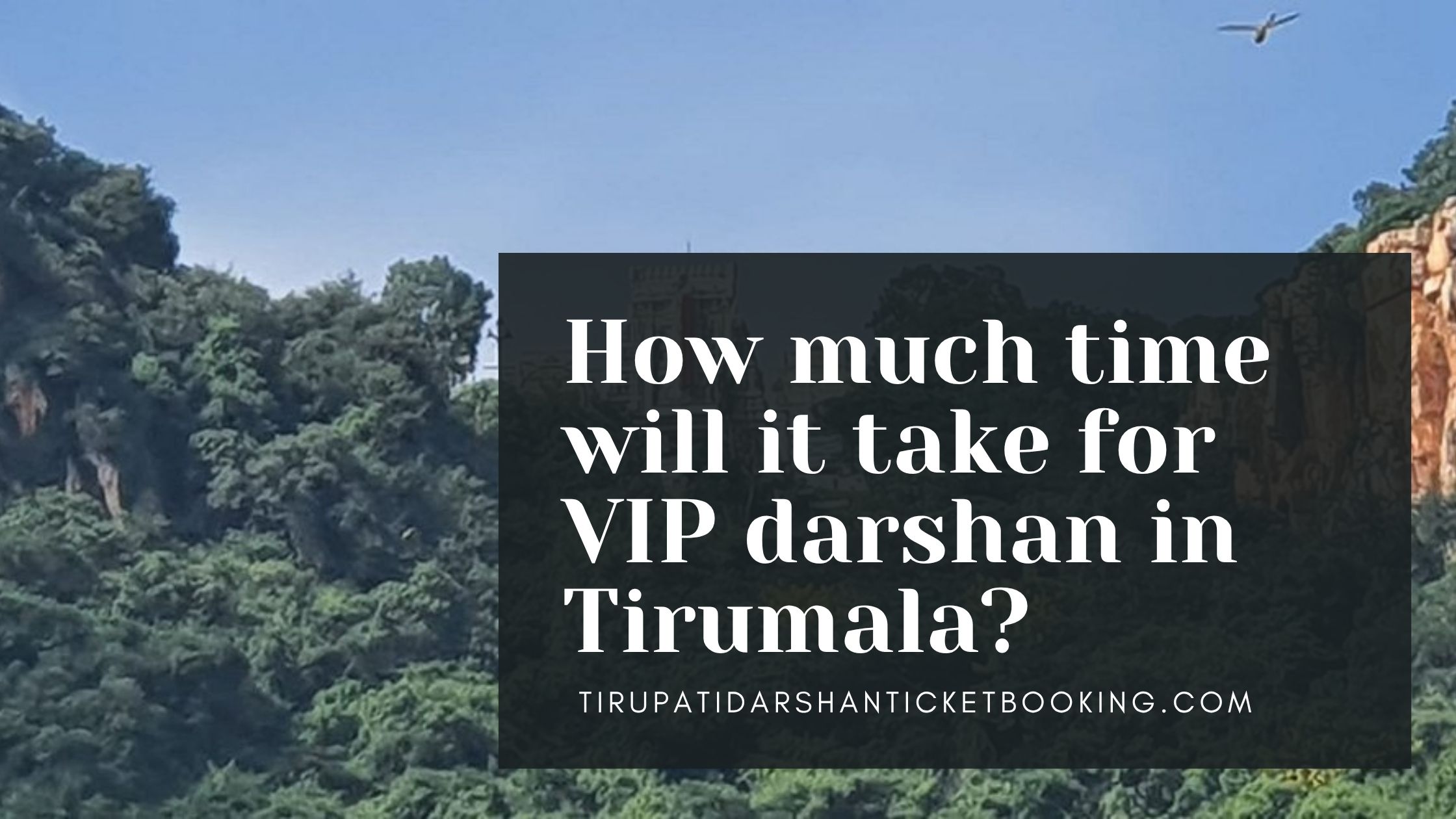 How much time will it take for VIP darshan in Tirumala?                                                                             