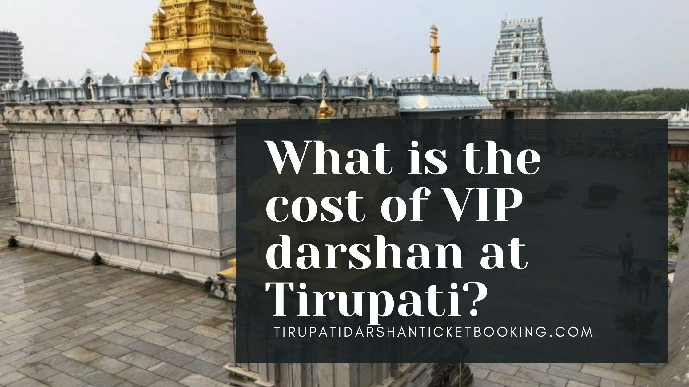 What is the cost of VIP darshan at Tirupati?                                                                             