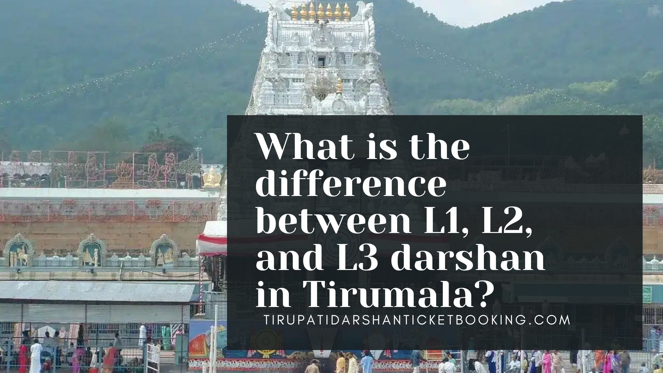 What is the difference between L1, L2, and L3 darshan in Tirumala?                                                                             
