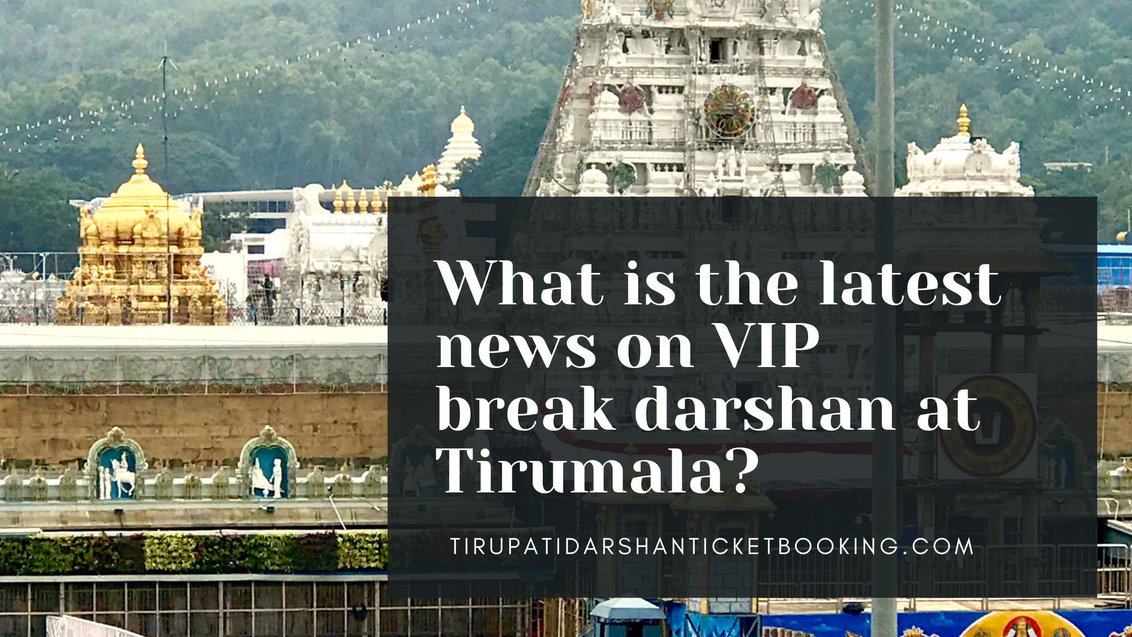 What is the latest news on VIP break darshan at Tirumala?                                                                             