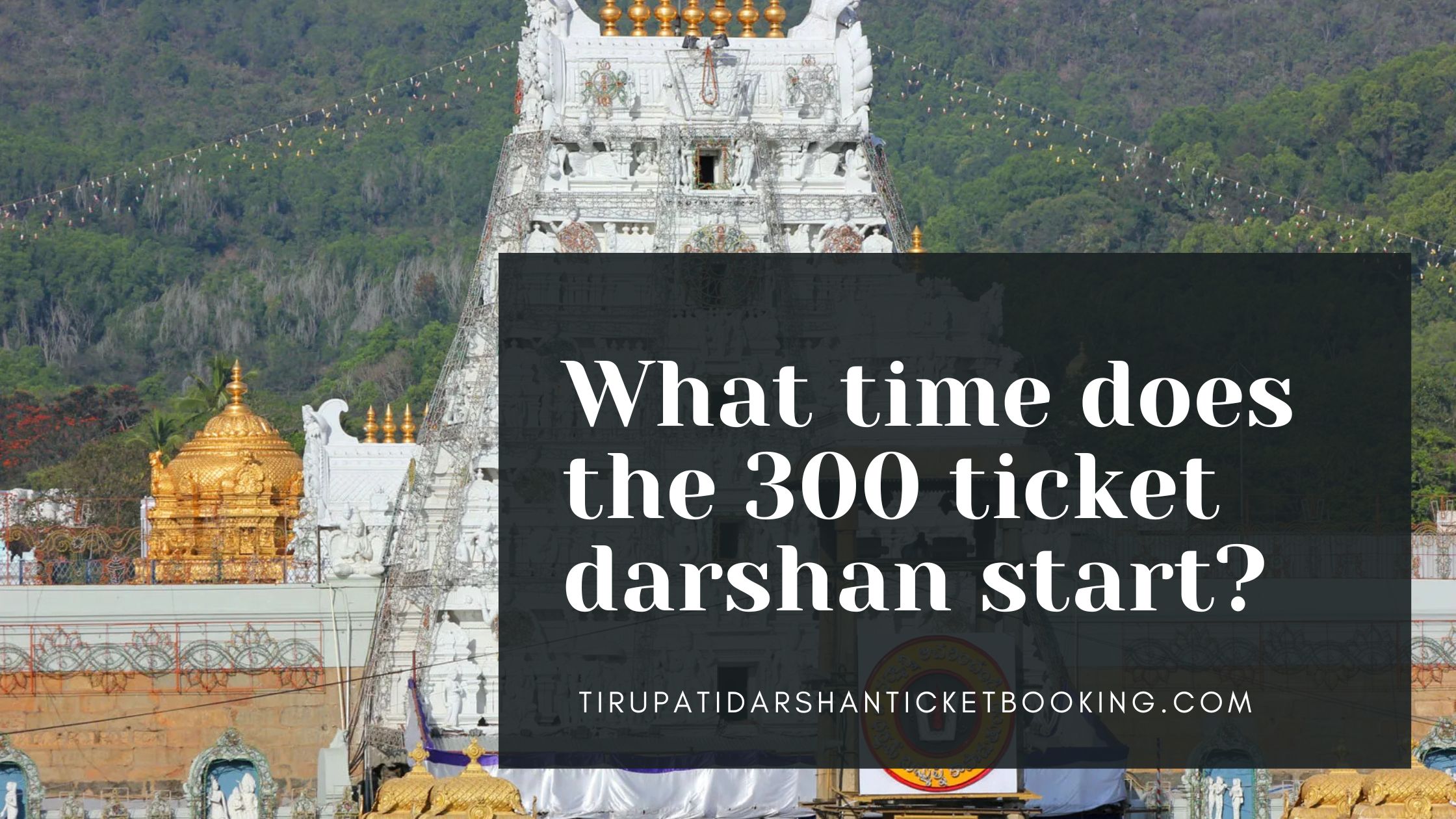 What time does the 300 ticket darshan start?                                                                             